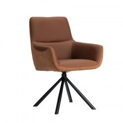 Bari Leather Swivel Chair Tan